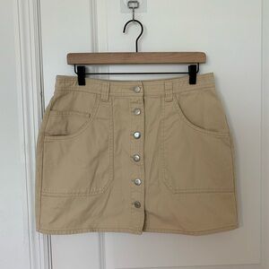 Old Navy Cream Skirt with Button Detail